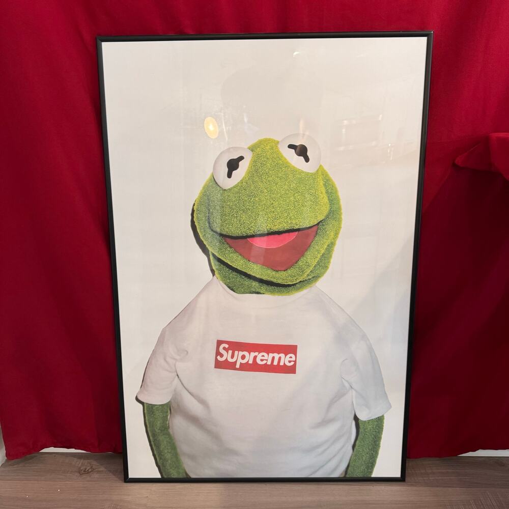 Supreme x Kermit the Frog Framed Poster Print – Iconic Box Logo Art